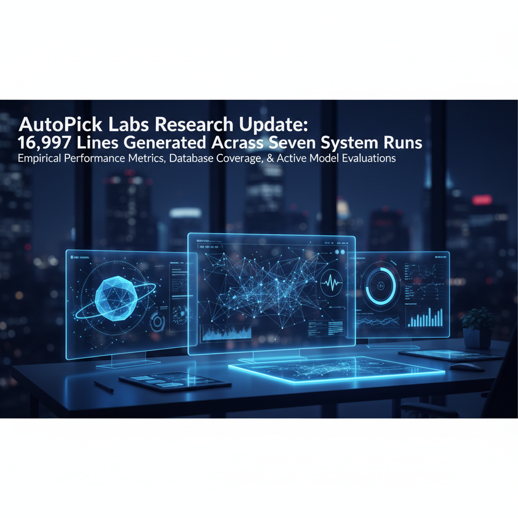 AutoPick Labs Research Update: 16,997 Lines Generated Across Seven System Runs